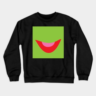 Kermit Mouth Mask Design, Artwork, Vector, Graphic Crewneck Sweatshirt